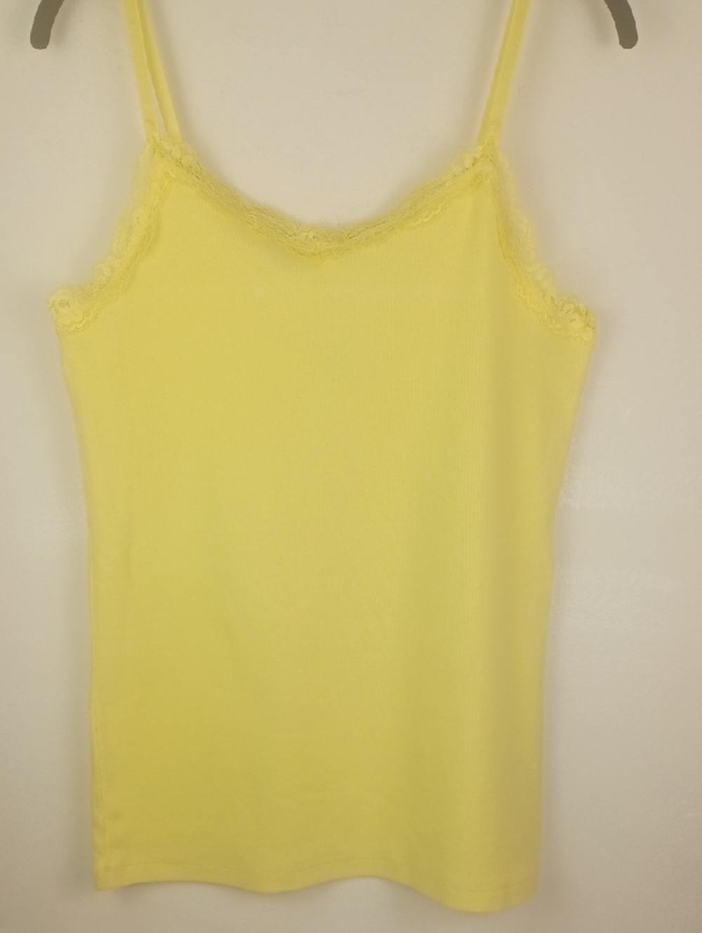 Faded Glory Yellow Lace-Trim Camisole Tank Top - Women